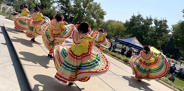 Dancers from previous Latinx Heritage Month celebration